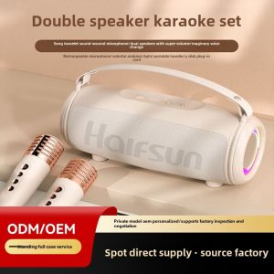 Outdoor bluetooth speaker wireless home Karaoke audio microphone microphone integrated small singing home ktv set